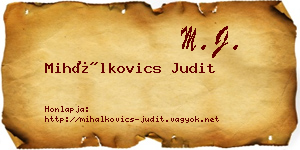 Mihálkovics Judit névjegykártya